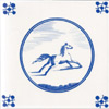 Galloping Horse Delft Tiles